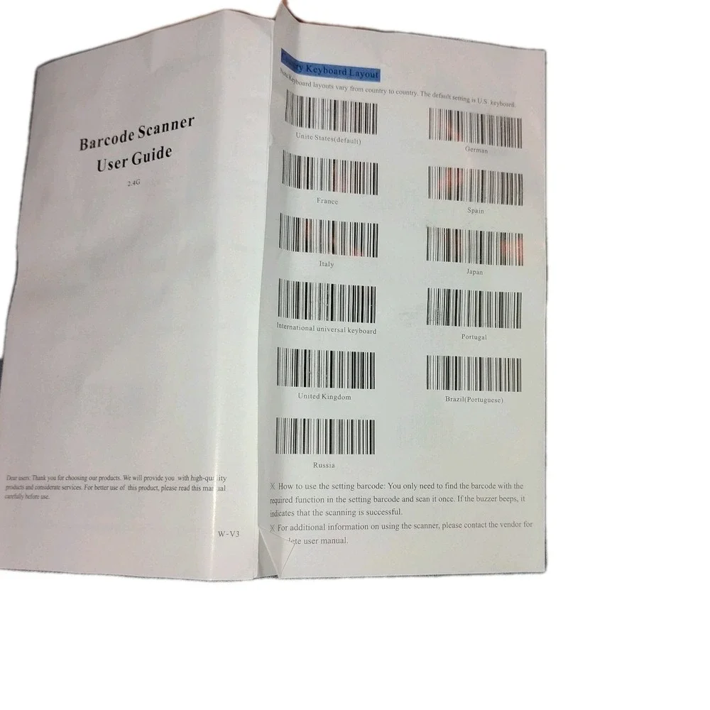 2D WIRELESS‎ Barcode Scanner WHS-26 usb+2.4g NEW in box